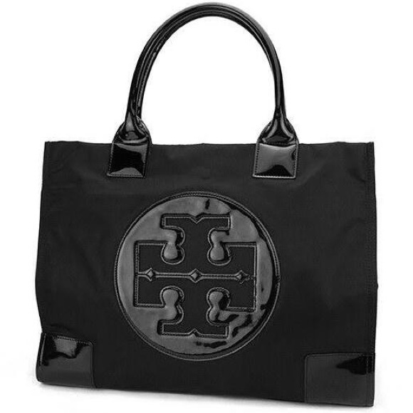 Tory Burch Handbags - Tory Burch Large Ella Nylon Patent Tote